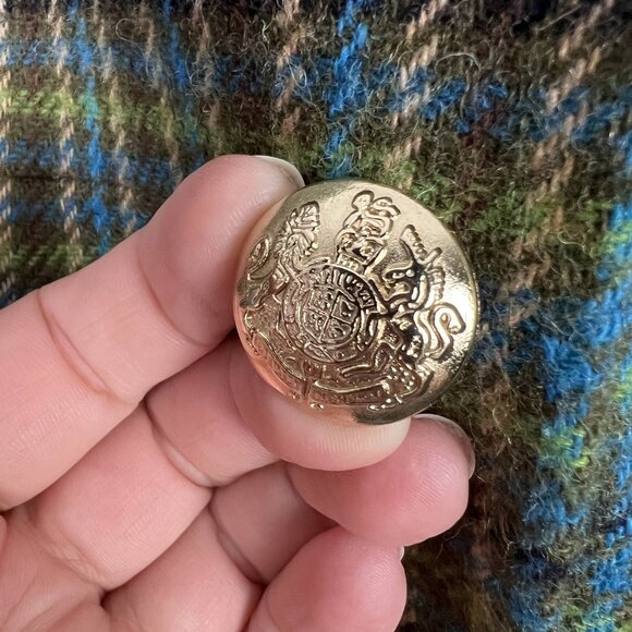 Talbots Shetland Officer Jacket in Apple Plaid wool blend academia equestrian 14 - Picture 4 of 11